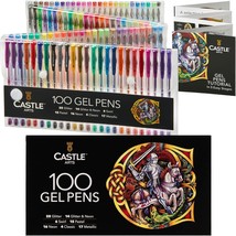 100 Gel Pens For Adult Coloring Set | Drawing, Scrapbooks, Journals | Am... - $42.99