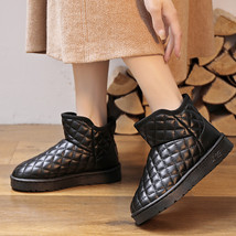 Women&#39;s Snow Boots Warm Plush Velvet Thick Cotton Shoes for Female Winter New Wa - £25.57 GBP