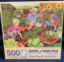 Bits And Pieces 500 Pieces Puzzle, Grandad&#39;s Garden Harvest Time Complete - £5.90 GBP