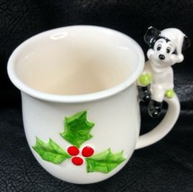 Vintage Mickey Christmas Coffee Cup Mug Japan Walt Disney Productions - £16.09 GBP