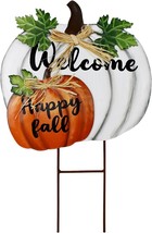 Stacked Pumpkin Garden Stake Welcome Yard Sign  18.5&quot;H Decorative Fall D... - $466.91 MXN