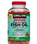 Kirkland Signature Wild Alaska Fish Oil, 1400 mg, 230 Softgels - $34.17 CAD