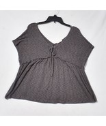 Altar&#39;d State Women&#39;s Short Sleeve Pullover Gray Casual Top Size XS - $397.63 MXN