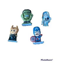 Lot of 4 Marvel Minis Figure Doll One Inch Hulk Captain America Chibis 2012 - £9.00 GBP