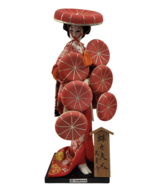 Vintage Yamaha Japanese Geisha Red Hat Dance Geisha Doll Musume Dojoji - $955.69 MXN