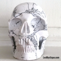 5" Howlite Crystal Skull High Vibration Spiritual Ascension Metaphysical... - $499.00