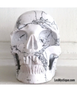 5" Howlite Crystal Skull High Vibration Spiritual Ascension Metaphysical... - $499.00