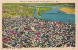 Louisville Kentucky KY Air View Business District Postcard C50 - £2.35 GBP