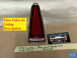 OEM 1970 Cadillac Coupe Deville LOWER REAR BUMPER END REFLECTOR LENS - $197.99