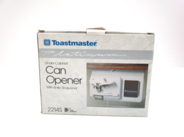 Toastmaster Platinum Under Cabinet Electric Can Opener Knife Sharpener 2... - £47.36 GBP