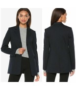 THEORY Cardinal Pinstripe Knit 3-Button Blazer Jacket sz 8 Deep Navy  $5... - $255.62 CAD