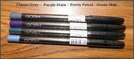 NEW & SEALED 3 x GOSH Velvet Touch Waterproof Eyeliner  5 Colors to Choose From - $13.95