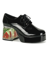 PIMP02/B Men&#39;s Black Platform Disco Pimp Mac Daddy Goldfish Heel Costume... - $133.96 CAD