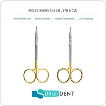 PREMIUM TC IRIS SCISSORS STRAIGHT &amp; CURVED 11.5&#39;&#39; CM SURGICAL DENTAL INS... - $19.95