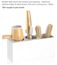 Wall Mount Hair Styling Tool Organizer - Bathroom Cabinet Holder for Blow Dryers - $374.05 MXN
