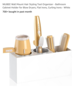 Wall Mount Hair Styling Tool Organizer - Bathroom Cabinet Holder for Blo... - $26.97 CAD