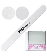 50Pcs Professional Round White Nail Files Double Sided Grit 100/180 - £36.33 GBP