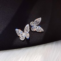 New Design Hot Sale Fashion Jewelry Premium Luxury Zircon Earrings Smart Butterf - £10.33 GBP