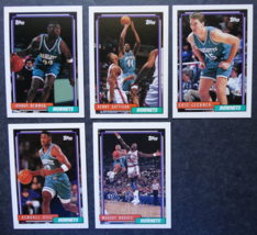1992-93 Topps Series 1 Charlotte Hornets Team Set Of 5 Basketball Cards - £1.96 GBP