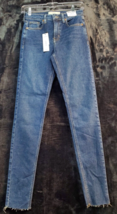 Topshop Jeans Womens Size 4 Blue Denim Cotton Pockets Skinny Leg Flat Front - £19.76 GBP