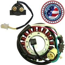 fits Yamaha Warrior 350 YFM350 Magneto Stator Starter Relay 2002 2003 20... - $49.44