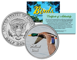 MALLARD DUCK * In Flight * BIRD JFK Kennedy Half Dollar U.S. Colorized Coin - £6.73 GBP