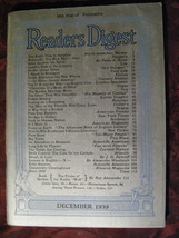Readers Digest December 1939 J B Priestly Edward Steichen Peter B. Kyne - £6.36 GBP