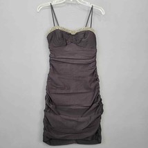 City Triangles Women Dress Bodycon Size 3 Black Stretch Beaded Sweetheart Straps - £10.87 GBP