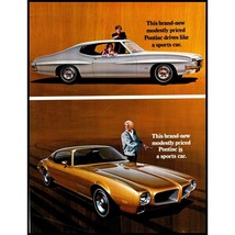 1970 Pontiac Tempest Coupe and Firebird Sports Car Vintage Print Ad Wall Art - £8.30 GBP