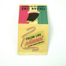 Vintage New York Worlds Fair 1939 Feature Matchbook FULL Italian Line Restaurant - £31.49 GBP