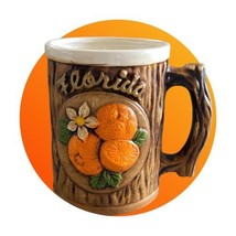 Vtg 70&#39;s Orange Fruit Coffee Mug -  Retro Florida Kitsch Made In Japan Rare! - £14.55 GBP