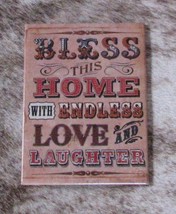 LEANIN TREE Bless This Home with Endless Love &amp; Laughter~#31397 Fridge Magnet~ - £5.77 GBP
