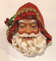 SANTA CLAUS Brooch Pin Handmade Artisan Antiqued Light Weight 2 Inches D... - $17.99