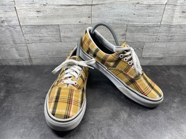 Vans OTW Sneakers Women 8.5M Era Plaid Shoes Yellow Stripes Lace Up Skat... - $514.50 MXN