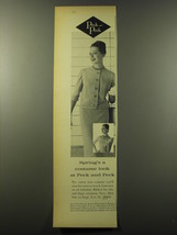 1960 Peck and Peck Fashion Ad - Spring&#39;s a costume look at Peck and Peck - $14.99
