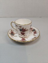 Vintage Minton Ancestral S-376 Bone China Demitasse Cup &amp; Saucer Gold Trim - £11.03 GBP