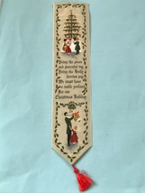 Vintage Cash’s of Coventry Embroidered Christmas Tree Saying Bookmark Bo... - £22.76 GBP