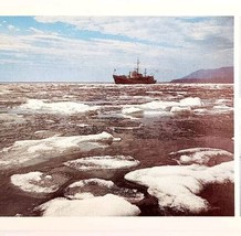 1988 Lake Baikal Ice Flow Ship USSR Russian Photo Print Card Cold War Er... - £23.66 GBP