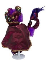 Black Mardi Gras Masquerade Doll 7&quot; with stand - £6.32 GBP