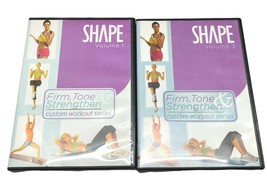 Shape Fitness DVD Set Firm Tone Strengthen Custom Workout Series Vol 1-2 - £11.20 GBP