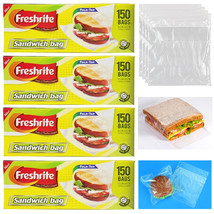 600 Fold Top Sandwich Bags Food Storage Plastic Poly Baggies Snack Schoo... - £30.67 GBP