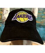 NBA Los Angeles Lakers NewEra 9Twenty Adjustable Cap, Black, One Size - $6.84
