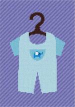 Pepita Needlepoint Canvas: Baby Boy Outfit, 7&quot; x 10&quot; - £40.06 GBP+