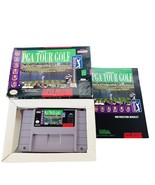 Super Nintendo Video Game vtg SNES box 1991 PGA Tour Golf EA sports Fred... - $29.65