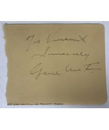 Gene Austin (d. 1972) Signed Autographed Vintage 4x6 Signature Page - $2,834.23 MXN