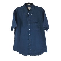 J.Crew Mens Baird McNutt Irish Linen Button Down Shirt Pocket Blue LT Tall - £23.02 GBP