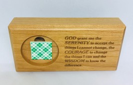 The Serenity Prayer Wood Medallion Holder to Display your recovery Coin ... - £19.12 GBP