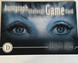 Twilight Zone Vintage Trading Card # Autograph Challenge Game Card D - $1.97