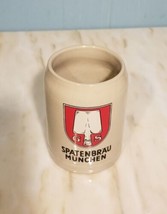 Spatenbrau Munchen Beer Stein 0.5 L Mug German 5&quot; Tall Biege - $9.58
