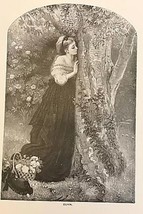 Antique Print, Litho, Olivia, Tennyson’s The Talking Oak, Romance Poetry ETCHING - £390.05 GBP